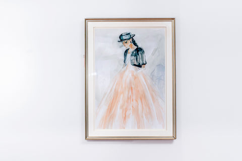 PRETTY LADY art print with modern frame